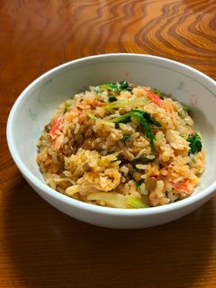 キムチと納豆とセロリのチャーハン-レシピのメイン写真