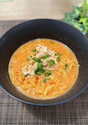 レンジで！マルちゃん正麺味噌の豆乳担々麺-レシピのメイン写真