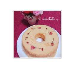 桜のシフォンケーキ-レシピのメイン写真