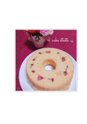 桜のシフォンケーキ-レシピのメイン写真