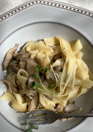 余ったきのこ類でデュクセルソースパスタ-レシピのメイン写真