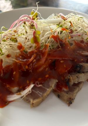 まぐろたたきを韓国風ソースで🇰🇷🐟🇯🇵-レシピのメイン写真