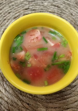 美肌ケアのトマトの味噌汁-レシピのメイン写真