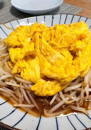 もやし炒めに卵焼きを添えて❣️-レシピのメイン写真