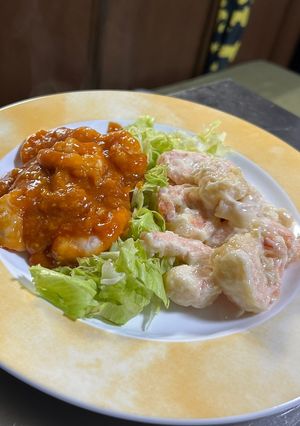 口の中でも大運動会紅白エビチリマヨ-レシピのメイン写真