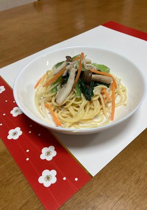 小松菜としらすのミルクスパゲティ-レシピのメイン写真