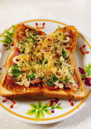 お好み焼き風トースト-レシピのメイン写真