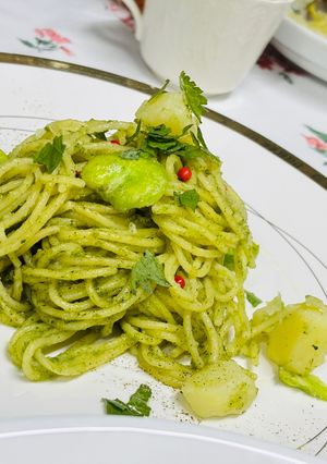 そら豆と新じゃがのジェノベーゼスパゲティ-レシピのメイン写真