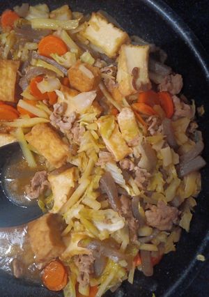 厚揚げとお肉の隠し味はお酢だよ〜-レシピのメイン写真