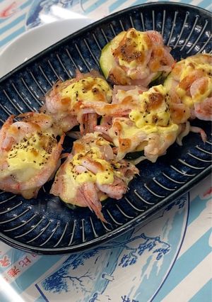 生桜えびの焼きマヨズッキーニ おつまみ-レシピのメイン写真