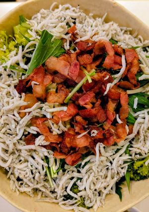 簡単！ベーコンとしらすの食べ応えサラダ！-レシピのメイン写真