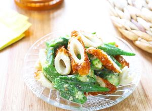 レンジで２分！オクラとちくわのごま酢和え-レシピのメイン写真