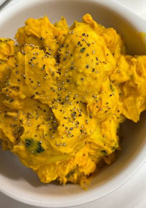 かぼちゃとりんごのチーズサラダ-レシピのメイン写真