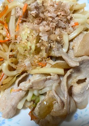 簡単　焼うどん（残り物で）-レシピのメイン写真