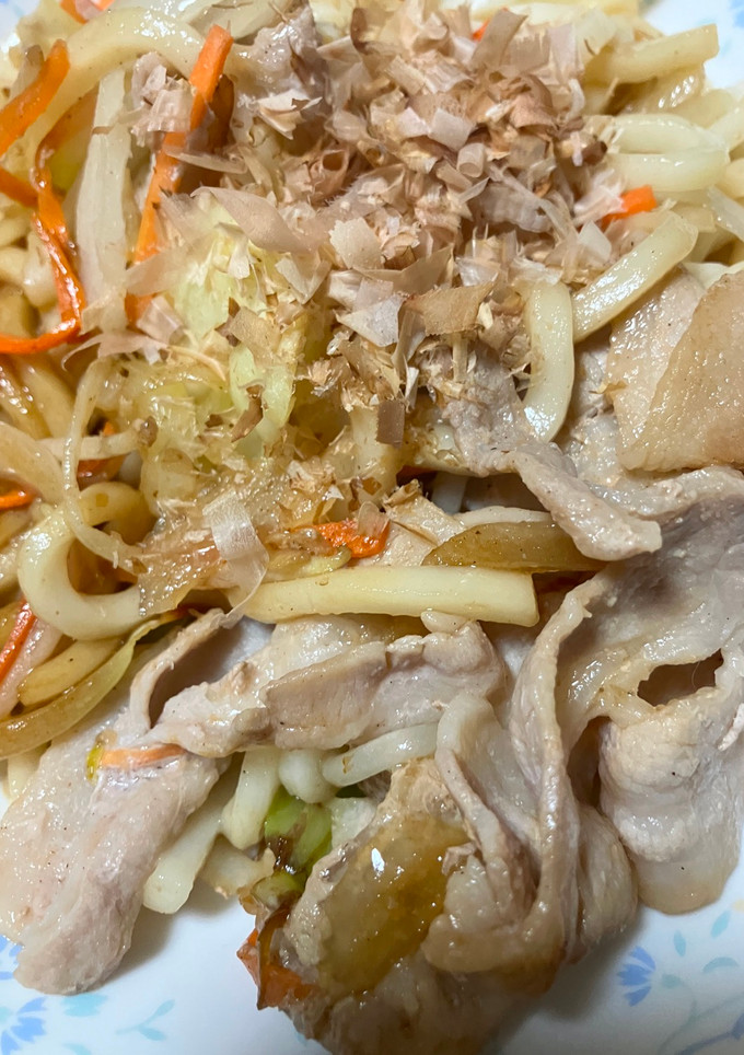 簡単　焼うどん（残り物で）-レシピのメイン写真