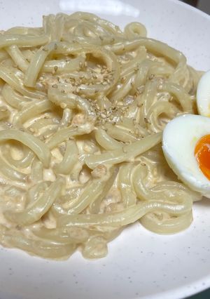 しゃけみそクリームうどん-レシピのメイン写真