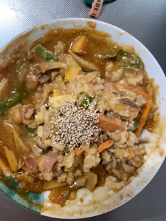 お一人様野菜たっぷり上海風焼きそば味炒飯-レシピのメイン写真