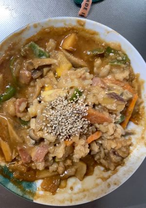 お一人様野菜たっぷり上海風焼きそば味炒飯-レシピのメイン写真