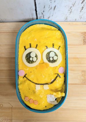 材料3つだけ☆スポンジボブ☆簡単キャラ弁-レシピのメイン写真