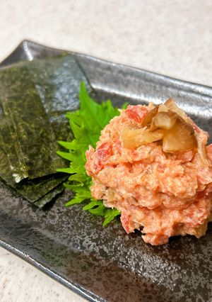 おつまみに♪ねぎとろがっこ-レシピのメイン写真