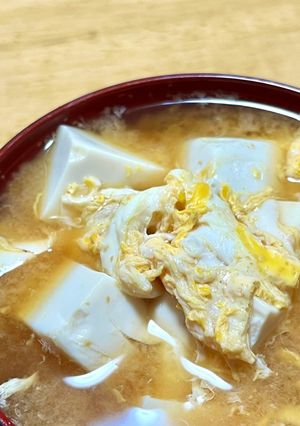豆腐と卵の味噌汁-レシピのメイン写真