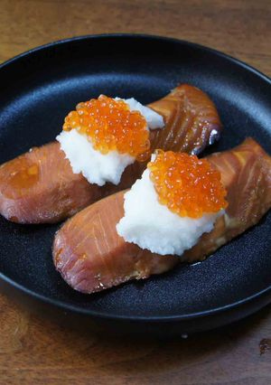 鮭のみりん焼いくら添え-レシピのメイン写真