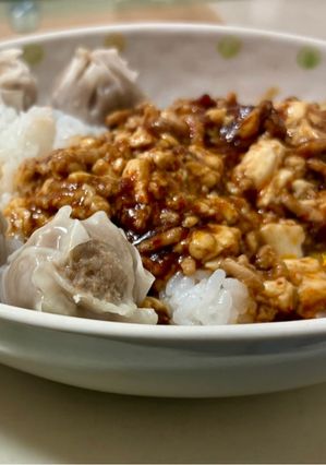 麻婆豆腐丼と焼売-レシピのメイン写真
