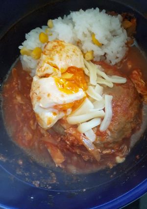 焼かないハンバーグライス-レシピのメイン写真