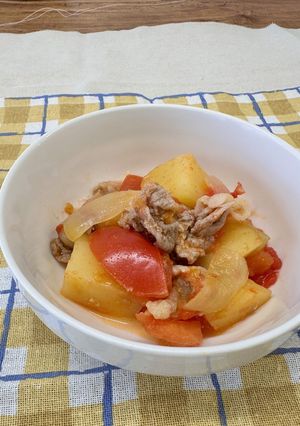塩こうじトマト肉じゃが-レシピのメイン写真