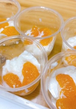 【つどいごはん】みかん缶ミルク寒天-レシピのメイン写真