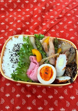 豚トロとアスパラ炒め弁当-レシピのメイン写真