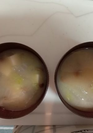 白菜となめこ・お豆腐のお味噌汁✿-レシピのメイン写真