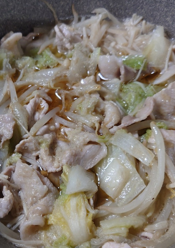 豚もやしエノキ白菜の重ね煮鍋-レシピのメイン写真