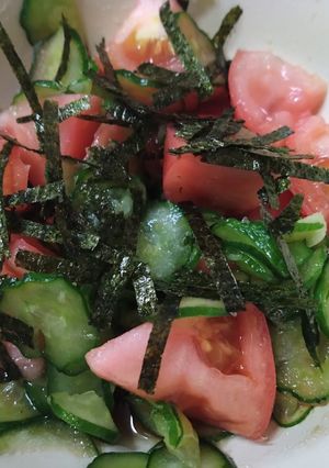 トマトとキュウリ🥒のポン酢和え-レシピのメイン写真
