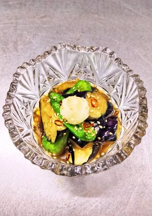 茄子としし唐の揚げ浸し-レシピのメイン写真