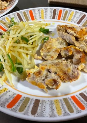 もやしとピーマンのカレー炒めとピカタ-レシピのメイン写真