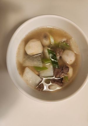 ≪韓国風≫牛バラ肉と里芋のスープ-レシピのメイン写真