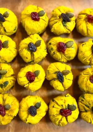 ほくほくかぼちゃとクリームチーズの茶巾玉-レシピのメイン写真