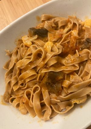 ポルチーニ麺のパスタ〜トマトソース〜-レシピのメイン写真