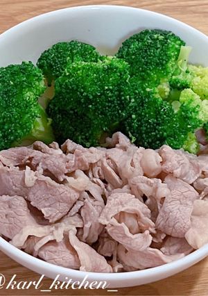 簡単薄切牛しゃぶしゃぶブロッコリーサラダ-レシピのメイン写真