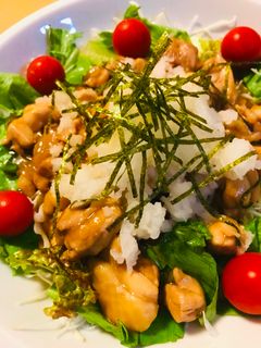 鶏肉のあまから炒めの大根おろしがけ-レシピのメイン写真