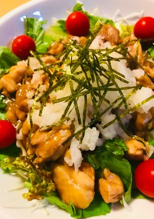 鶏肉のあまから炒めの大根おろしがけ-レシピのメイン写真