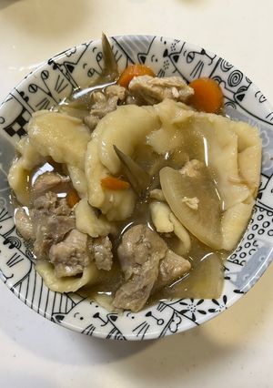 子供大好き節約ﾚｼﾋﾟひっつみ汁　すいとん-レシピのメイン写真