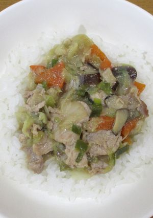 回鍋肉丼・保育園給食-レシピのメイン写真