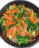 小松菜牛肉の中華炒め♪簡単レシピひき肉で