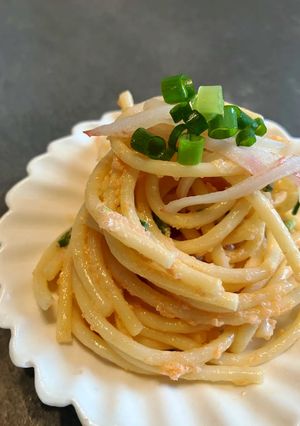 付け合せやお弁当に⭐︎明太マヨサラスパ-レシピのメイン写真
