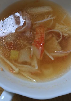 カニカマとトマトとねぎのスープ-レシピのメイン写真