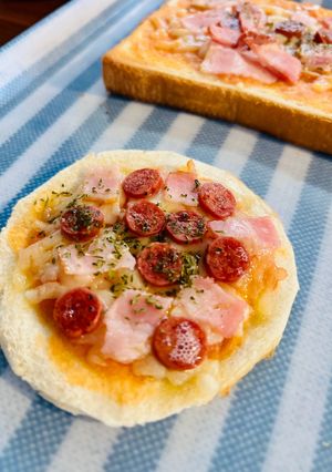 小学生が作る🍖カルパスピザトースト🍕-レシピのメイン写真