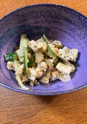 ザーサイときゅうりと豆腐のヘルシーサラダ-レシピのメイン写真