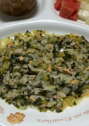 【離乳食】鮭とほうれん草のおかゆ-レシピのメイン写真